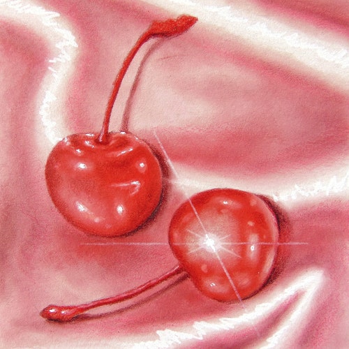 Silk and Cherries Study Print - Etsy