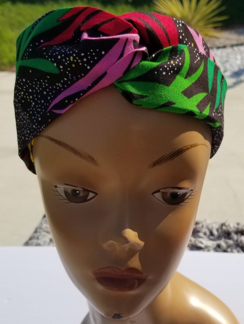 100/% cotton; Multi colored African Ankara Headband; High Quality African Fabric Headbands.