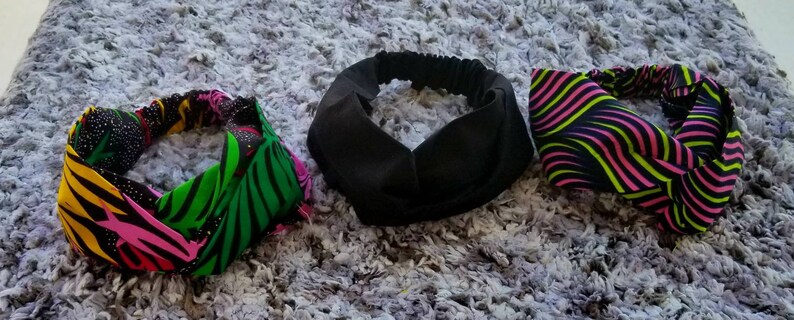 100/% cotton; Multi colored African Ankara Headband; High Quality African Fabric Headbands.