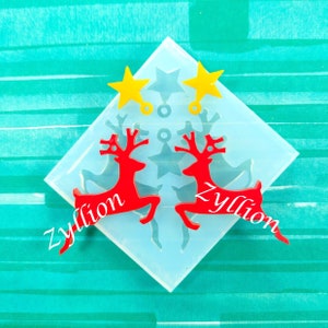 Christmas Reindeer Silicone Earring Mold/Mould