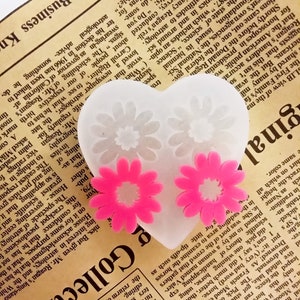 Flower 2 Studs Silicone Earring Mold/Mould