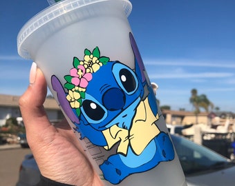 Disney Stitch Starbucks Tumbler Cold Cup Venti Tumbler Etsy