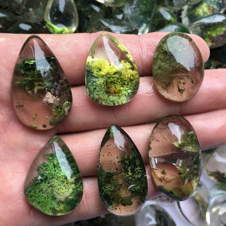 Green Ghost phantom Quartz crystal Specimen Healing pendant Etsy