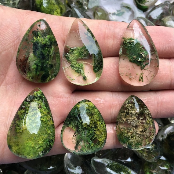 NEW Natural Ghost Phantom Quartz Crystal Gems Specimen Healing Pendant //LUK