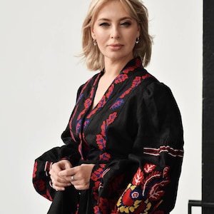 embroidered dress &quot;Tenderness&quot;, a luxurious dress made of 100% linen with embroidery from the Ukrainian designer