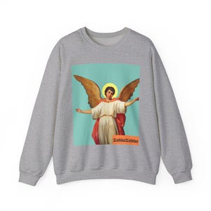 Saint Raphael Sweatshirt | Healing Archangel Art | Spiritual Protection Clothing | Faith Inspired Apparel