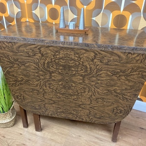 Vintage Formica drop leaf dining table / kitchen table