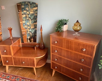 Mid Century Dressing table and chest of drawers by HGS Goldwin