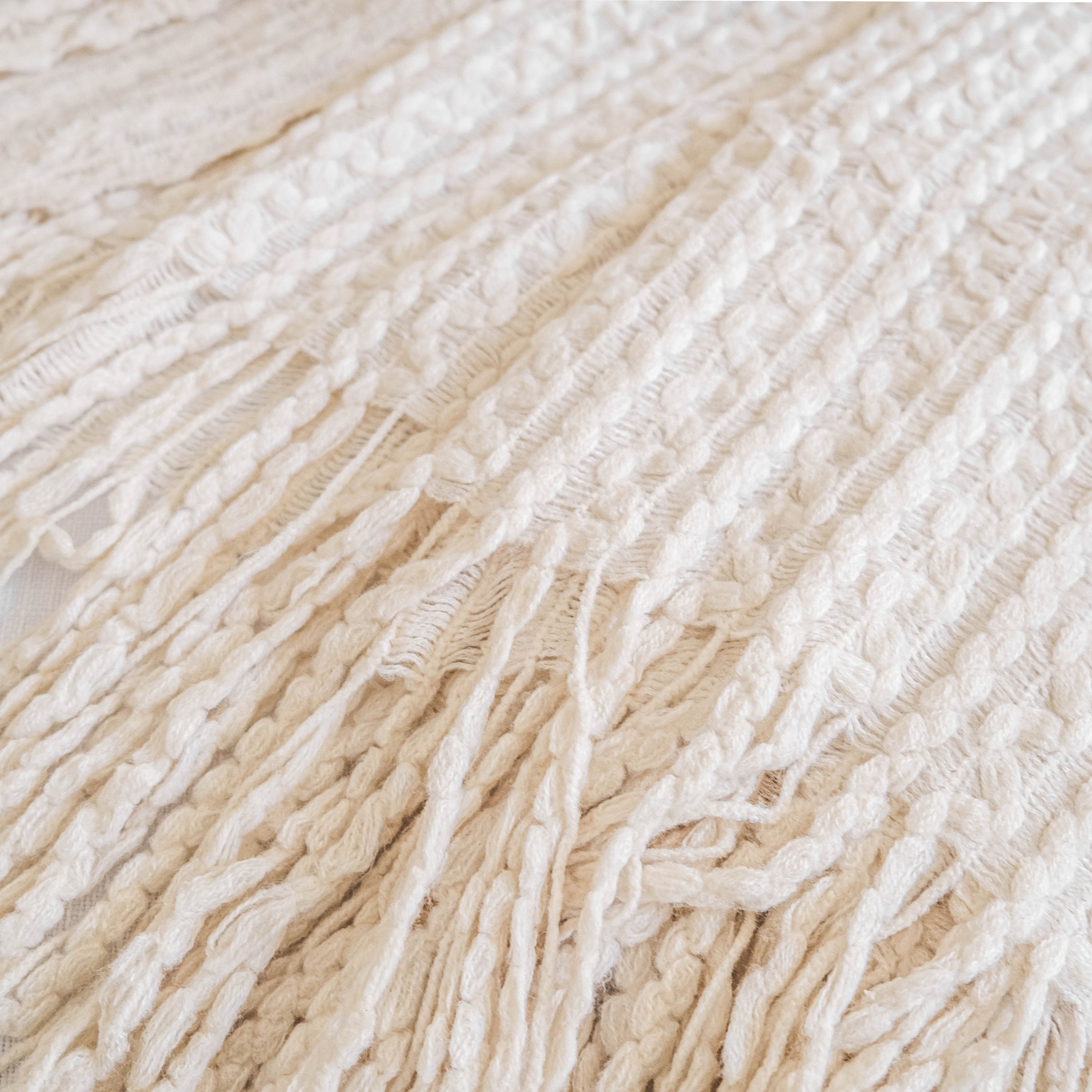 Textured throw blanket lace woven blanket cream blanket Etsy