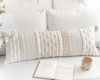 Decorative Lumbar Pillow Cover For Bed 14X36 | Boho Throw Pillow | Long Pillow Case | Bed Decorative Pillow | Lumbar Pillow Cover for Couch