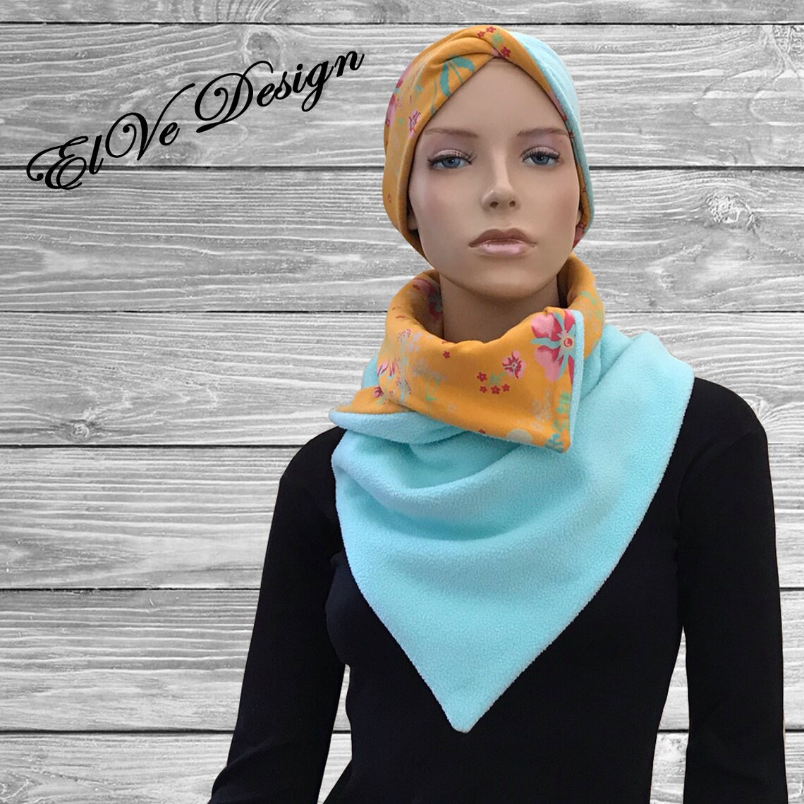 Stylish Scarf and Headband Combination Wearable on Both Etsy UK