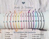 Bracelet fin minimaliste intemporel cordon avec cristal de Swarovski et perles en argent massif 925