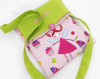 Kinder Umhängetasche mit Namen personalisiert, Crossbody Kinder Tasche, Mädchen Ostergeschenk Geburtstagsgeschenk, Schultertasche Prinzessin