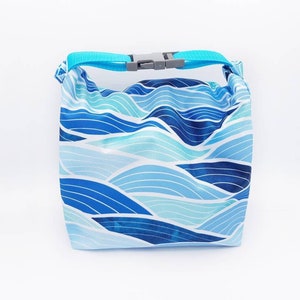 Wetbag, Nasstasche, Schwimmbadtasche, Kindertasche, Nassbeutel, Blaue Tasche, Strandtasche Bild 1