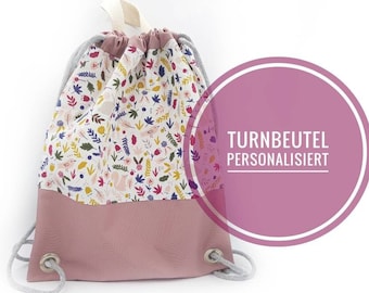 Kinderturnbeutel mit Namen, Sportbeutel personalisier, Kinderrucksack, Kindergartenturnbeutel, Sporttasche Kindergartentasche personalisiert