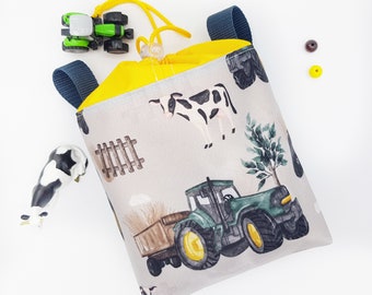 Lenkertasche Bauernhof Traktor für Laufrad Fahrrad Wutsch, Wasserabweisende Lenkertasche Junge, Geburtstagsgeschenk Junge, Geschenk Kinder