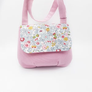 Kinder Umhängetasche, Crossbody Kinder Tasche, Mädchen Geburtstagsgeschenk, Schultertasche Blumen Bild 2