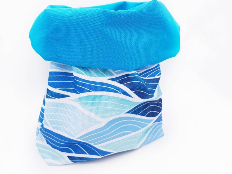 Wetbag, Nasstasche, Schwimmbadtasche, Kindertasche, Nassbeutel, Blaue Tasche, Strandtasche Bild 6