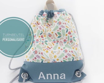 Kinderturnbeutel mit Namen, Sportbeutel personalisier, Kinderrucksack, Kindergartenturnbeutel, Sporttasche Kindergartentasche personalisiert