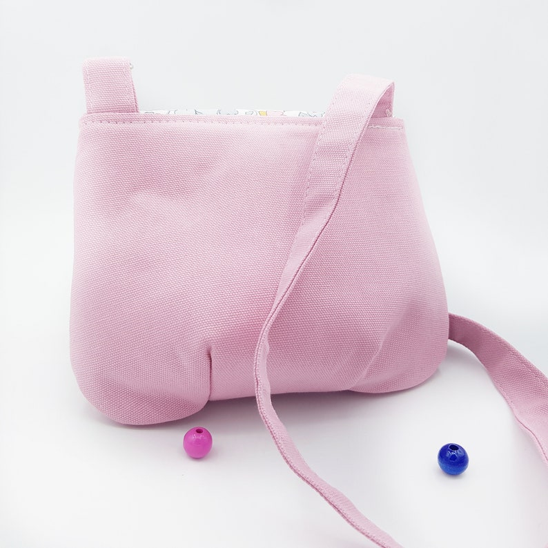 Kinder Umhängetasche, Crossbody Kinder Tasche, Mädchen Geburtstagsgeschenk, Schultertasche Blumen Bild 7