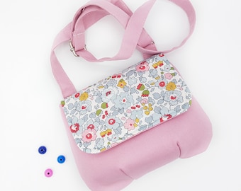 Kinder Umhängetasche, Crossbody Kinder Tasche, Mädchen Geburtstagsgeschenk, Schultertasche Blumen