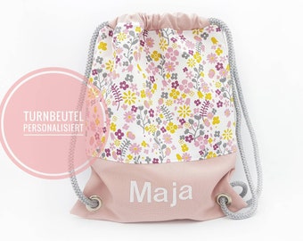 Kinderturnbeutel mit Namen, Sportbeutel personalisier, Kinderrucksack, Kindergartenturnbeutel, Sporttasche Kindergartentasche personalisiert