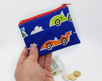 Mini Geldbeutel Junge, kleines Portemonnaie, Kinder Geldbörse, Kleiner Geldbeutel, kleines Geldgeschenk Junge, Rennwagen