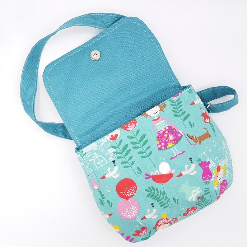 Kinder Umhängetasche, Crossbody Kinder Tasche, Mädchen Geburtstagsgeschenk, Schultertasche Prinzessin Bild 2