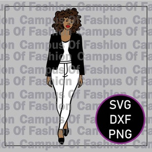 Afro Woman SVG | DXF | PNG |  Vector Art Commercial & Personal Use | Cricut | Silhouette | ScanNCut (1008)