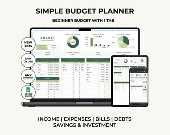 Budget Planner Google Sheet Monthly Budget Spreadsheet Simple Weekly Financial Planner Beginners Biweekly Budgeting Paycheck Budget Template