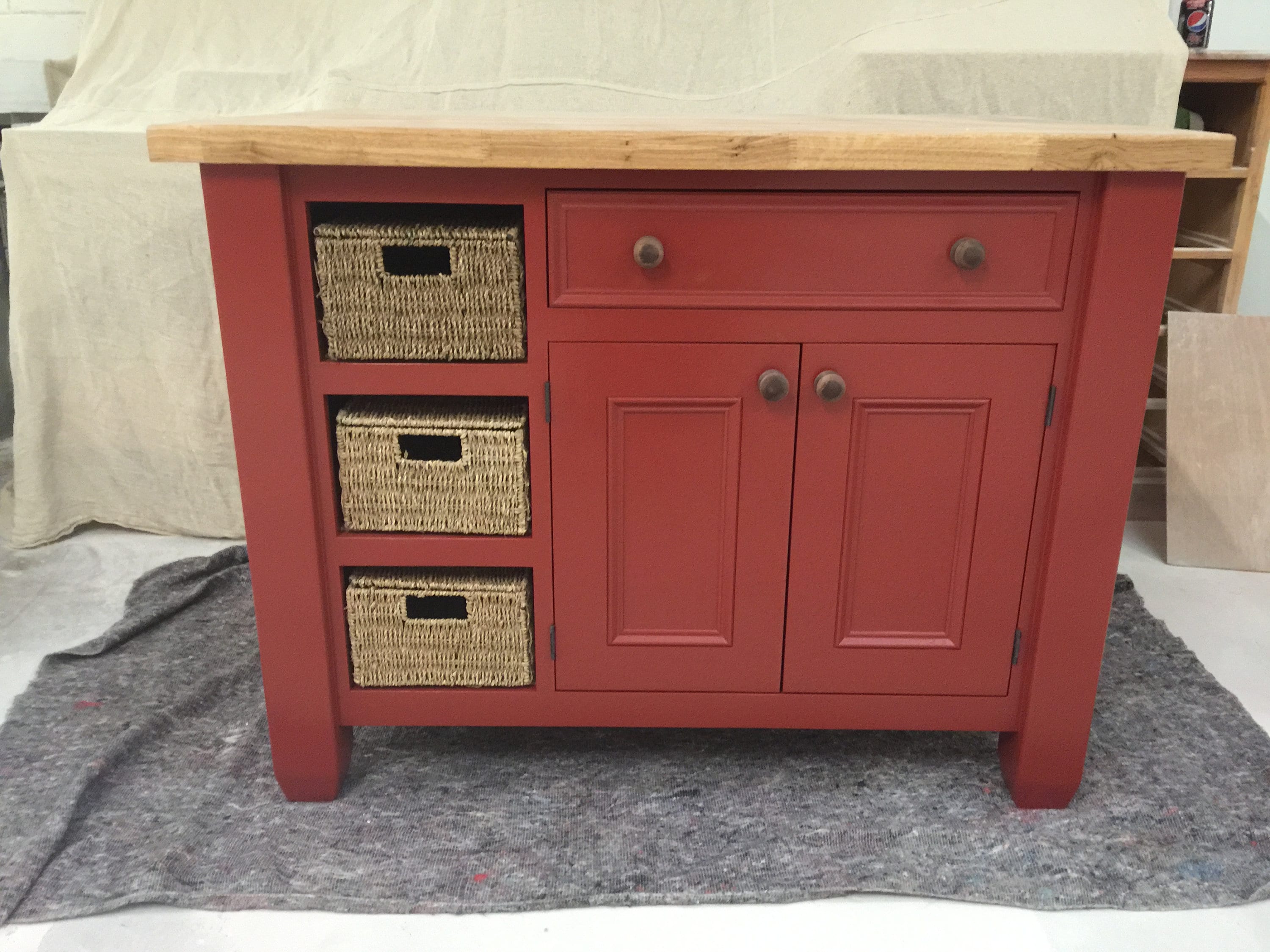 Kitchen Island With Wicker Baskets Etsy UK