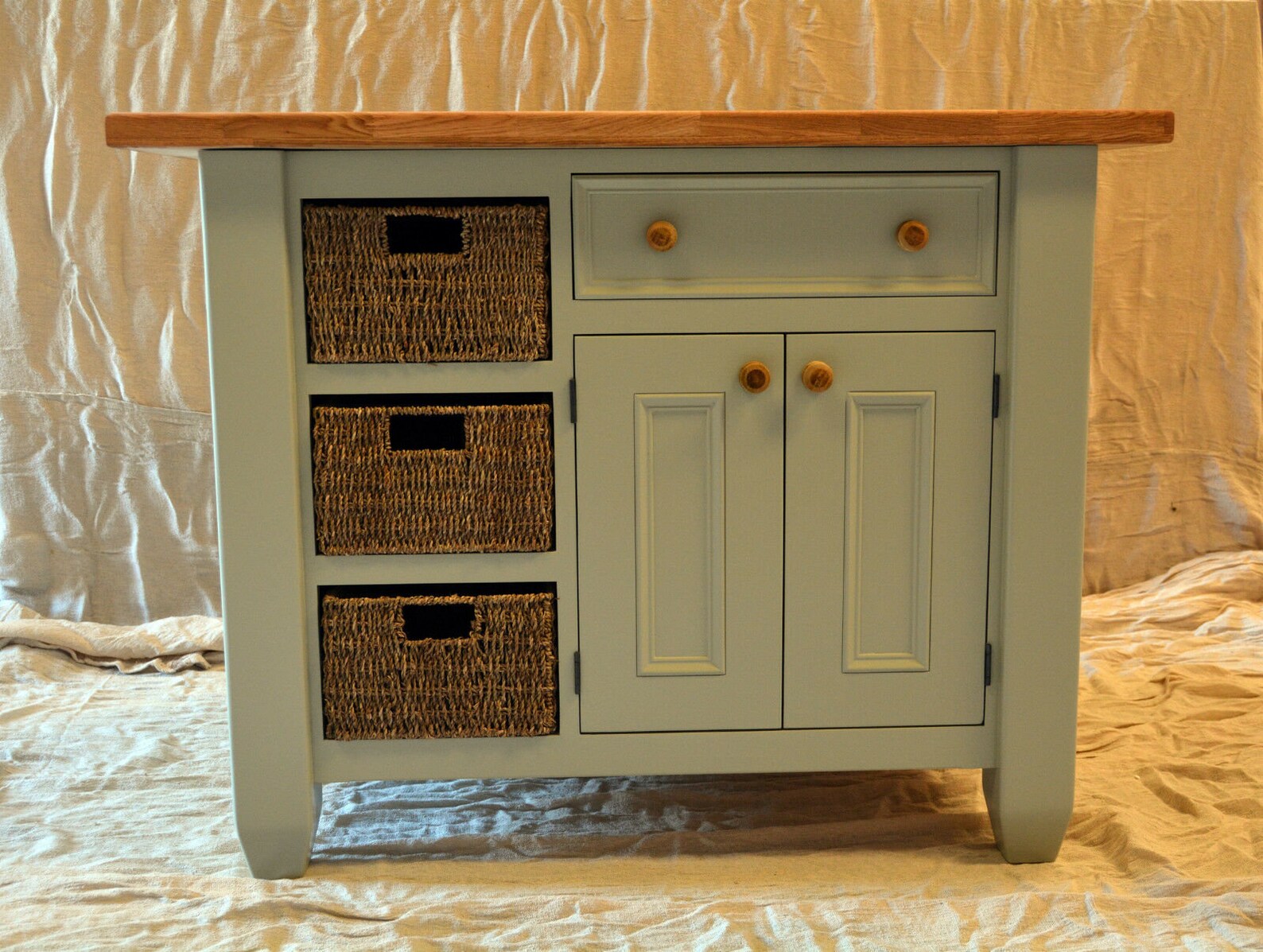 Kitchen Island With Wicker Baskets Etsy