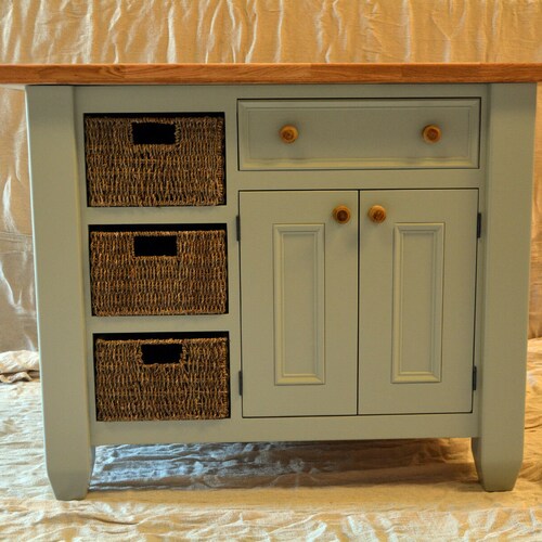 Kitchen Island With Wicker Baskets Etsy UK