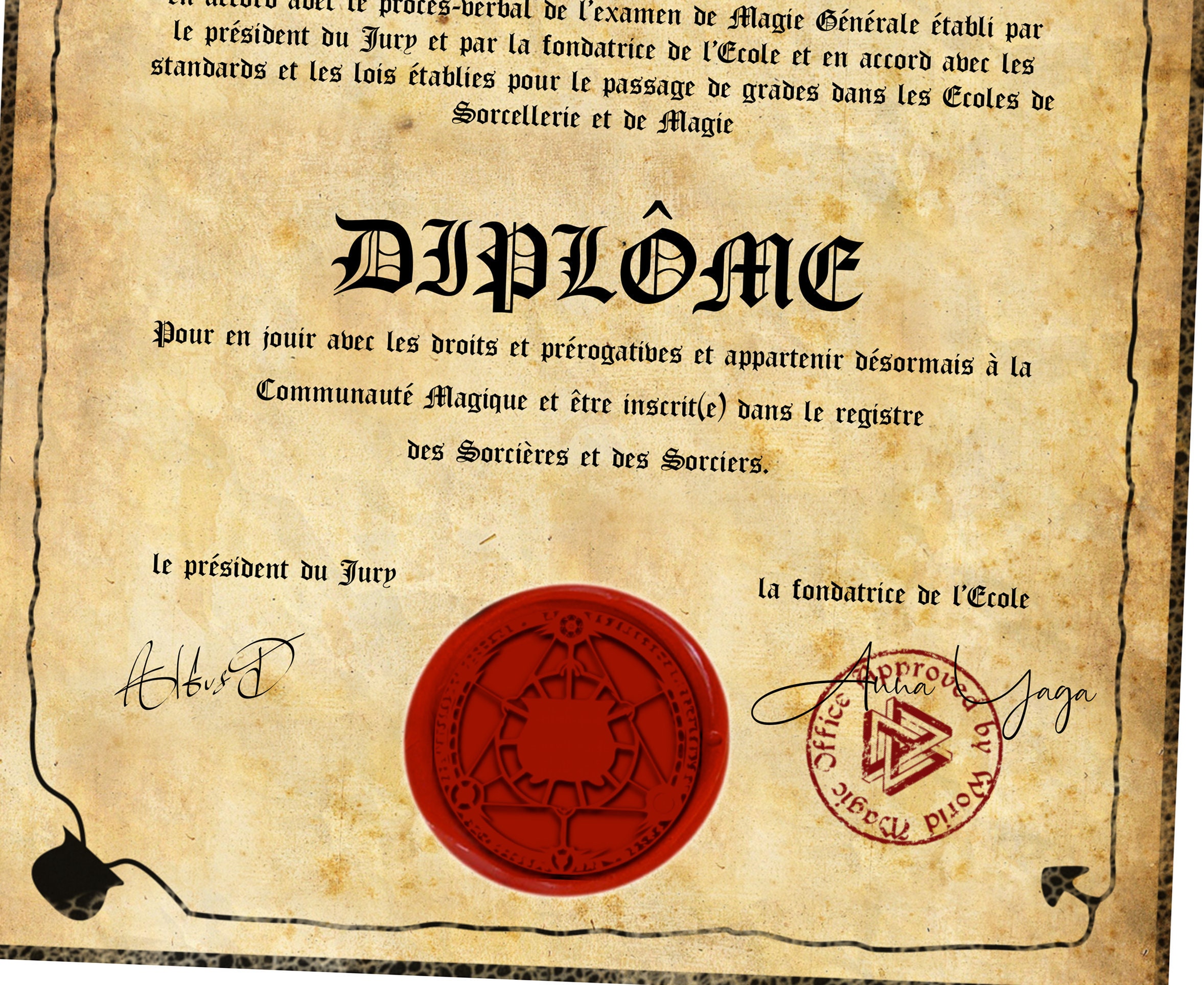 Diplome De L Ecole De Magie Et De Sorcellerie Mini Etsy Diplome De L Ecole De Magie Et De Sorcellerie Mini Etsy