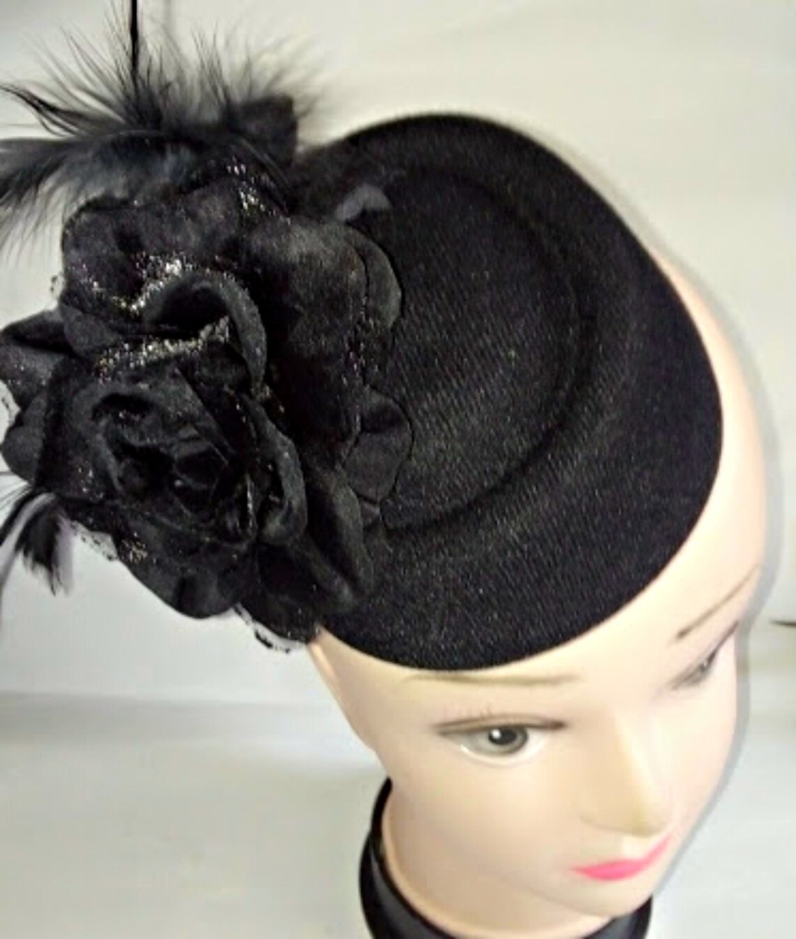 Black fascinator sale funeral hat asap fascinators Nairobi Etsy