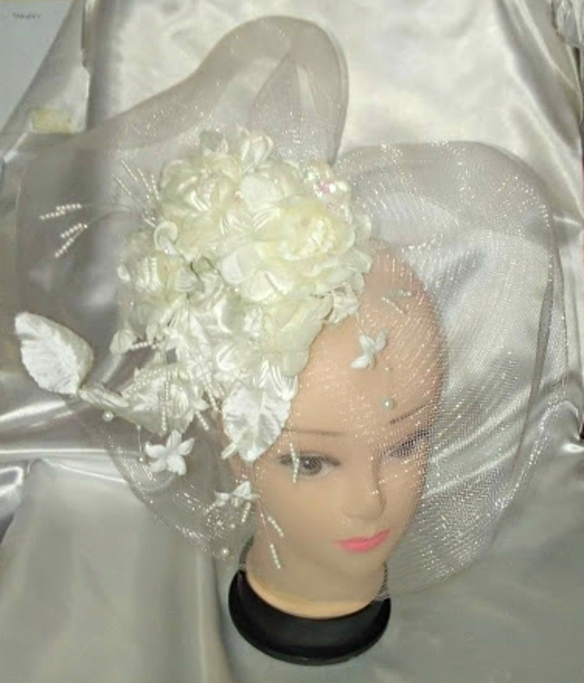 Cream fascinator sale bridal fascinator wedding fascinator Etsy