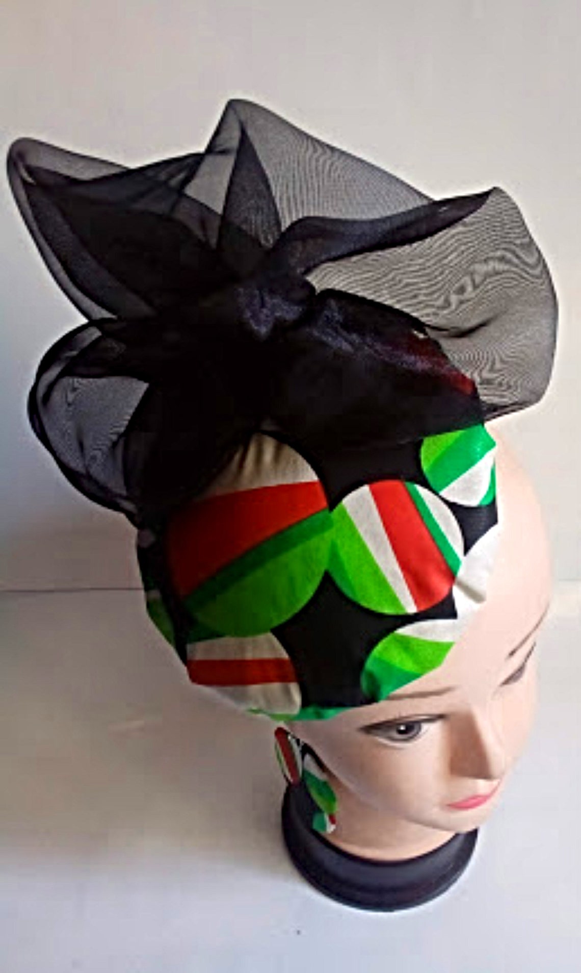 Ankara fascinator African fashion hats African print womens Etsy