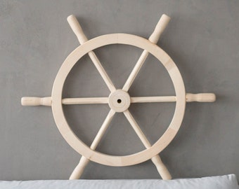 Sailor&#39;s wooden rudder - Ship Wheel - Marine rudder - Handmade - Onlywood