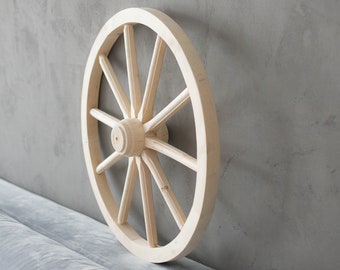 Roue de chariot en bois - vintage - Fait main - Onlywood