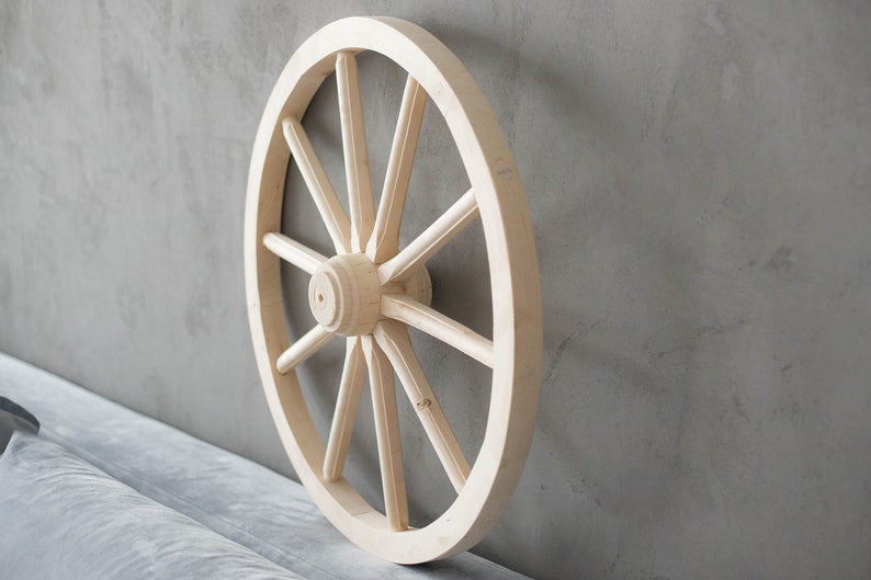 Wooden Cart Wheel Vintage Handmade Onlywood image 1