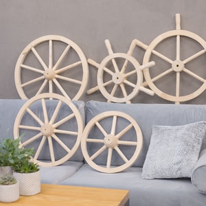 Ruota per carrello in legno Vintage Fatta a mano Onlywood immagine 7