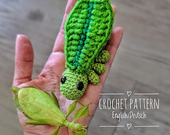 Walking Leaf Insect, Stick Insect, Phyllium, Katydid, Crochet Pattern Amigurumi