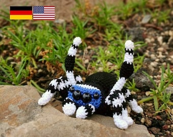 Peacock Spider Maratus personatus Crochet Pattern Amigurumi