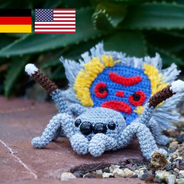 Peacock Spider Maratus speciosus Crochet Pattern Amigurumi