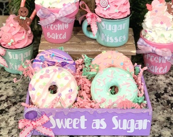 Pastel candy land faux donuts