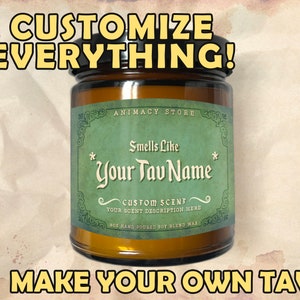 CUSTOM TAV Inspired Candle - BG3 - 8 oz Hand Poured Soy Blend Wax - Nerdy Anime Video Game Gift