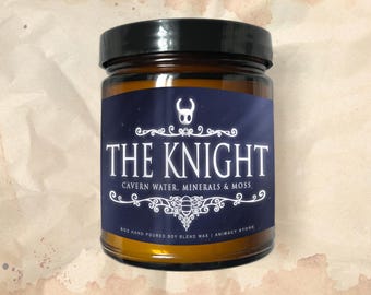 THE KNIGHT Inspired Candle - Little Bug Guy - 8 oz Hand Poured Soy Blend Wax - Video Game Nerdy Gift