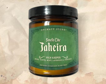 JAHEIRA Inspired Candle - BG3 - 8 oz Hand Poured Soy Blend Wax - Nerdy Anime Video Game Gift