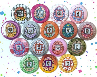 Buy 2 Get 1 FREE! Danganronpa V1 TAMAGOTCHI Buttons - 2.25 inch Button! Anime Pin