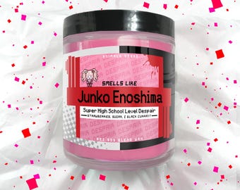 Danganronpa V1 Candles - More Characters in Listing! - 8 oz Hand Poured Soy Blend Wax - Video Game Nerdy Gift